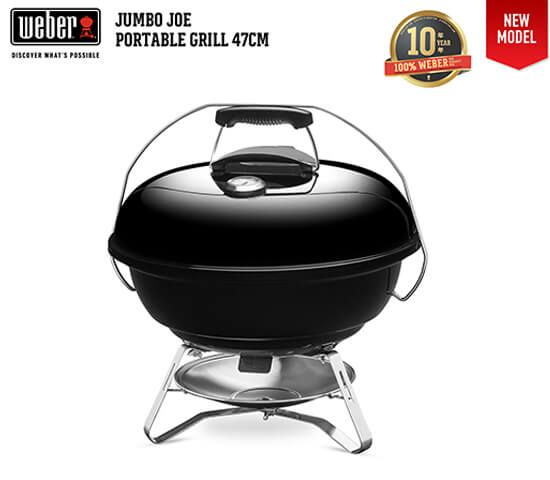 Weber Jumbo Joe 18″ Portable Charcoal Grill With Thermometer