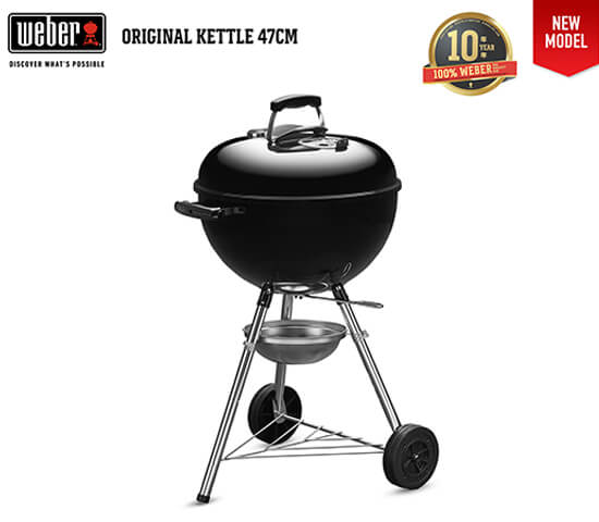 Weber Original Kettle 47cm (18.5″) With Thermometer Charcoal Grill