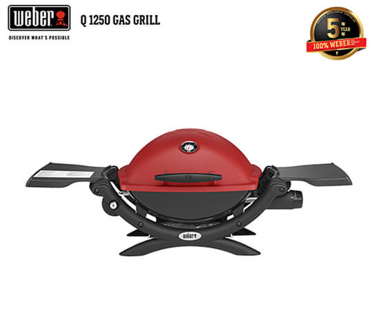 Weber Q1250 Portable Gas Grill (Red)